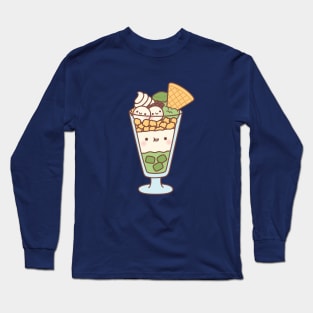 Cute Japanese Style Matcha Green Tea Parfait Long Sleeve T-Shirt